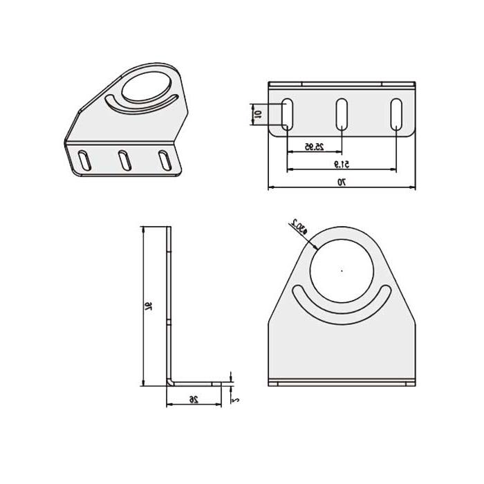 灯具支架组套、调整范围+/- 90°、ACC701 